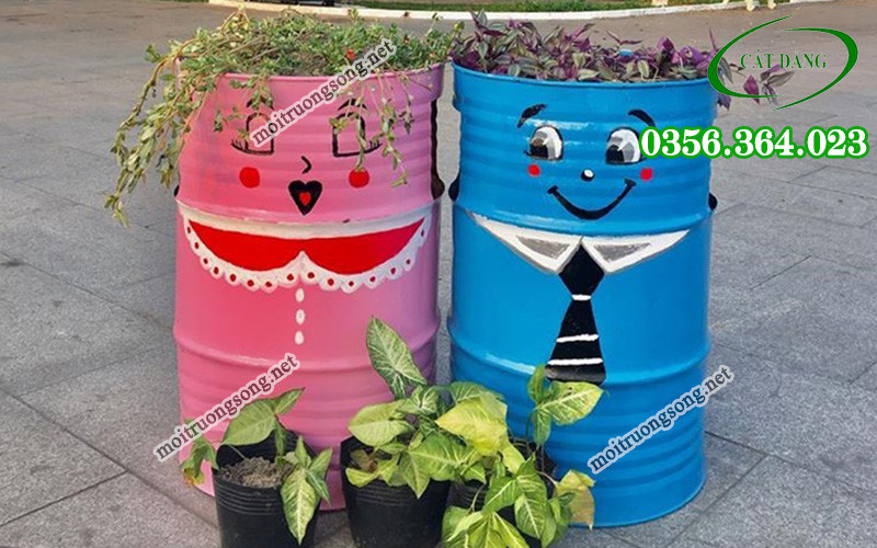 Ý tưởng trang trí thùng rác tái chế sáng tạo biến đồ bỏ đi thành vật dụng hữu ích